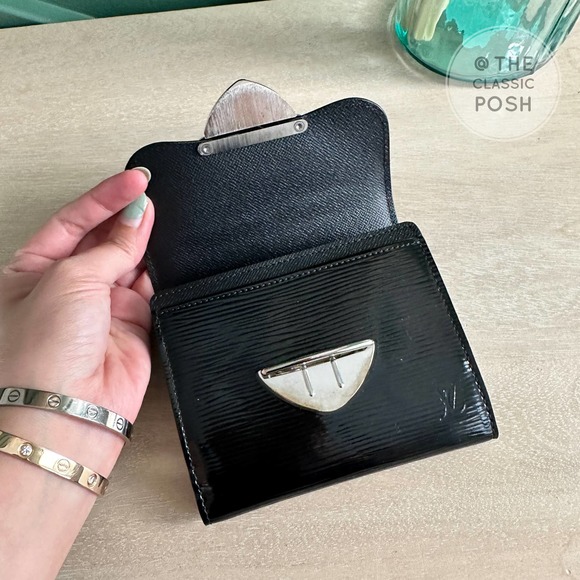 EUC Louis Vuitton Electric Epi Eugene Portefeuille Wallet Black - Picture 7 of 14
